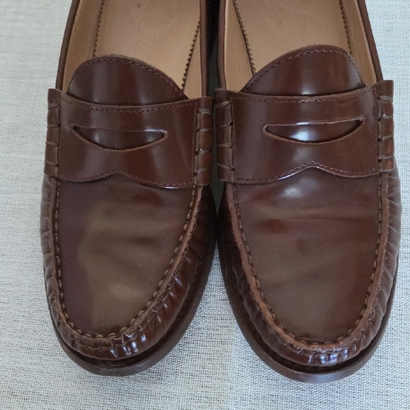 J. Crew Rich Brown Leather Loafers - Picture 6 of 9